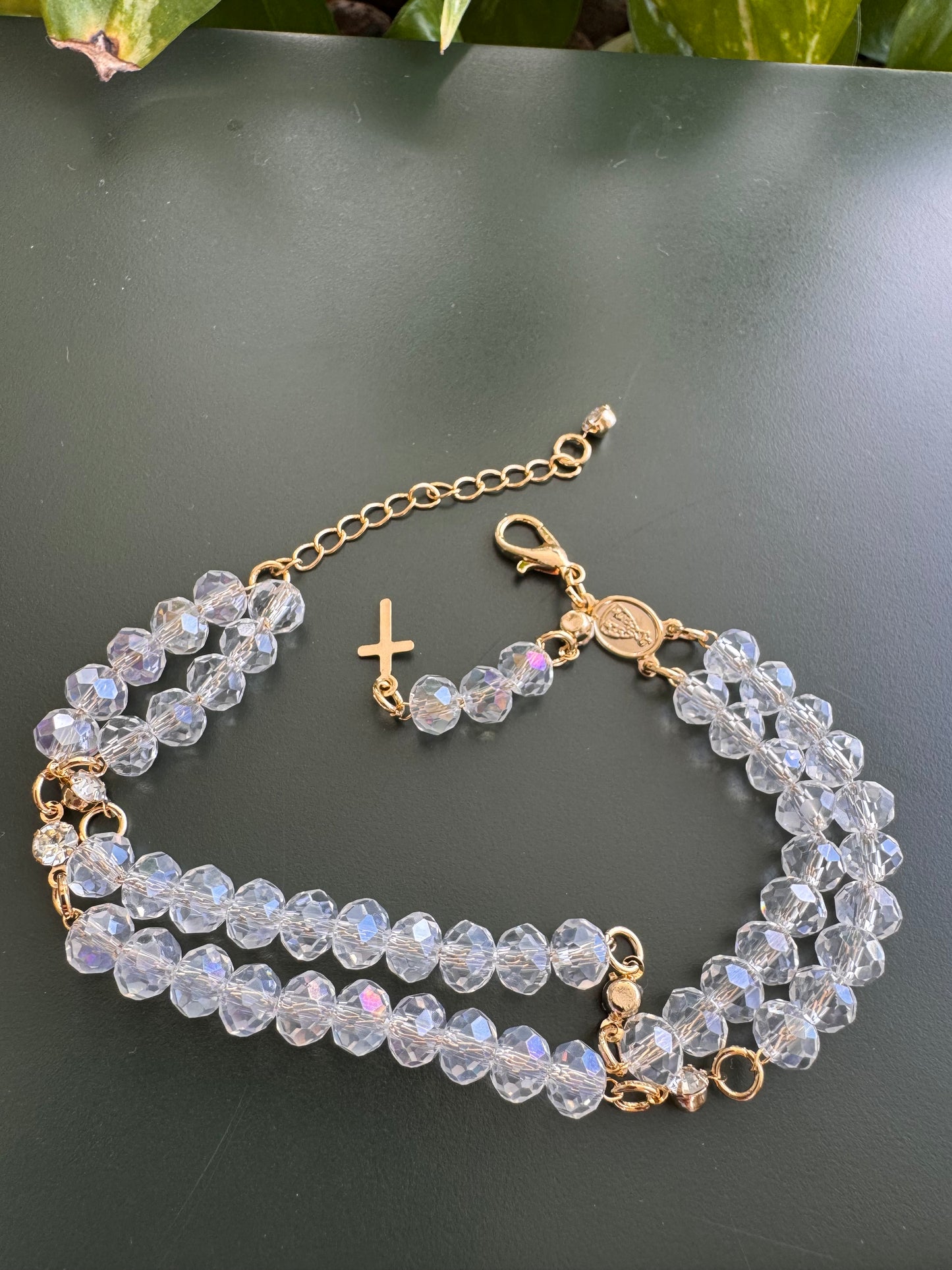 Mini Crystal Rosary Bracelet – Various Colors