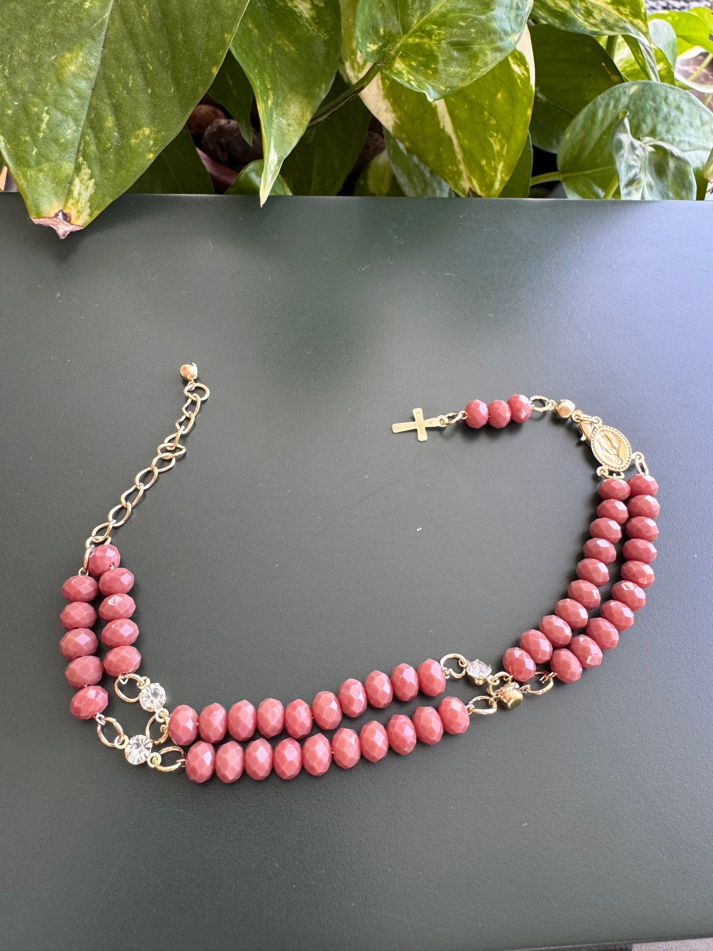 Mini Crystal Rosary Bracelet – Various Colors