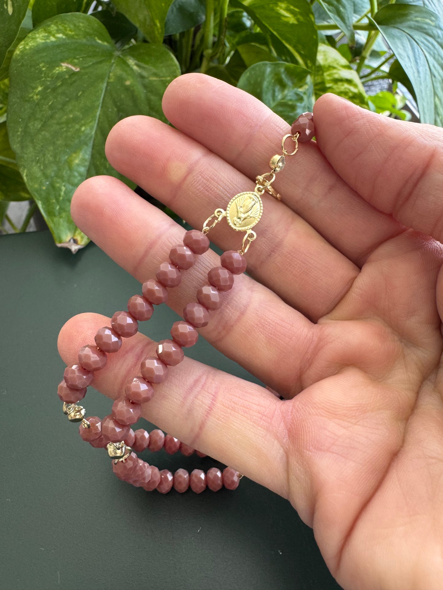 Mini Crystal Rosary Bracelet – Various Colors