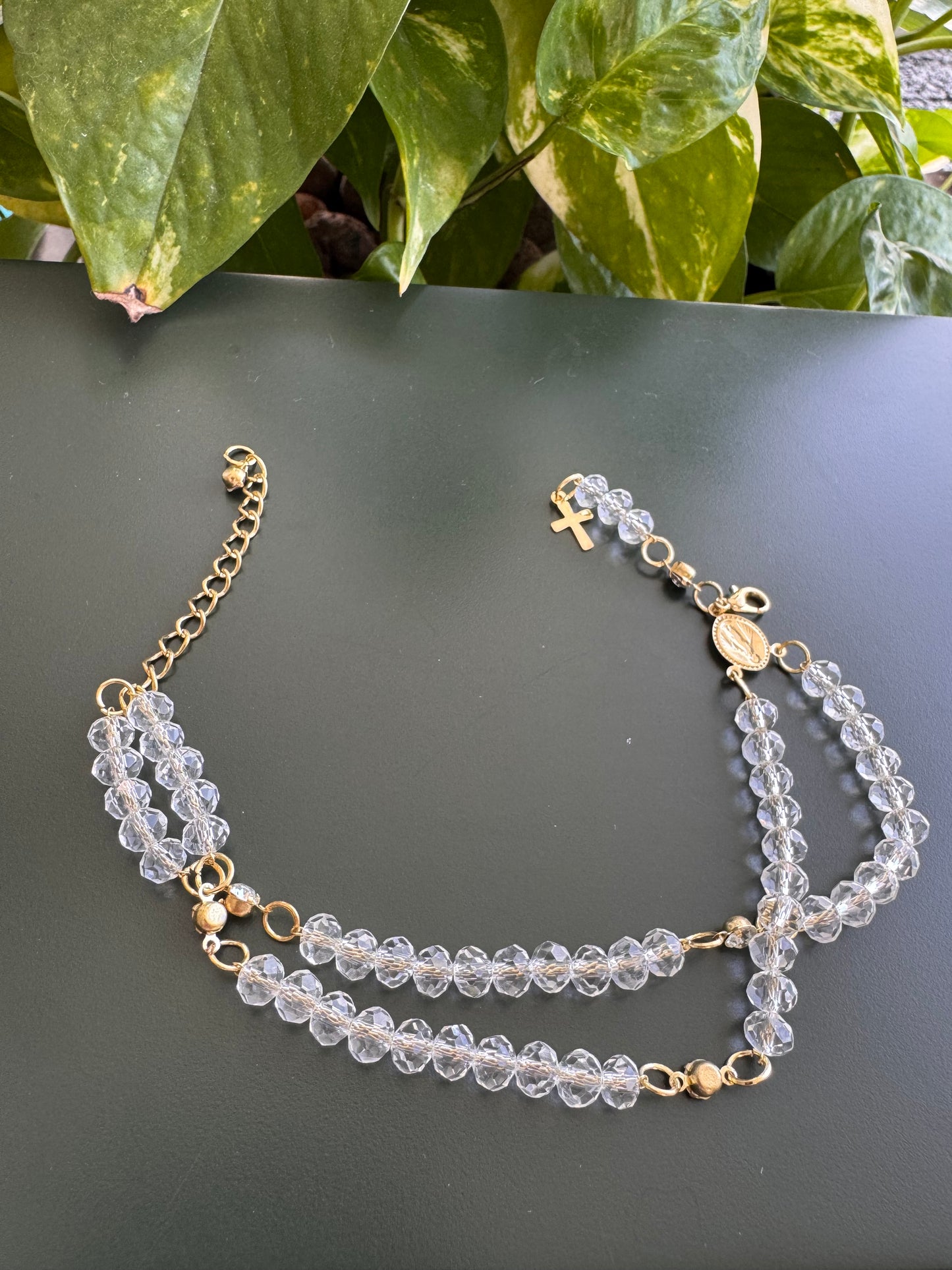 Mini Crystal Rosary Bracelet – Various Colors