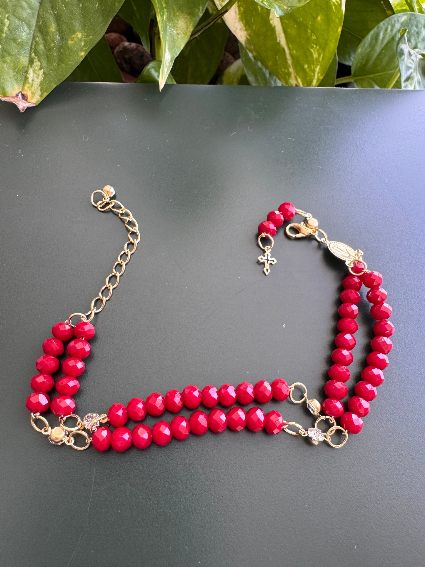 Mini Crystal Rosary Bracelet – Various Colors