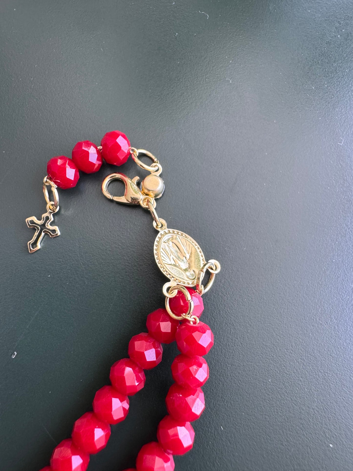 Mini Crystal Rosary Bracelet – Various Colors