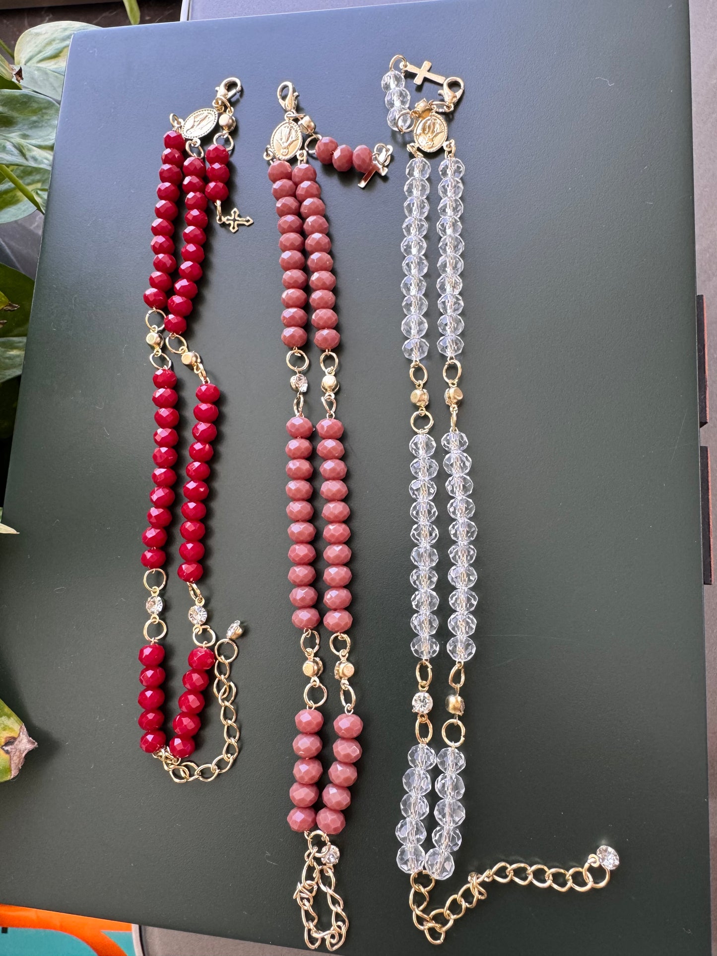 Mini Crystal Rosary Bracelet – Various Colors