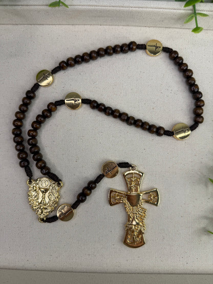 Rosario Eucarístico de Madera Oscura