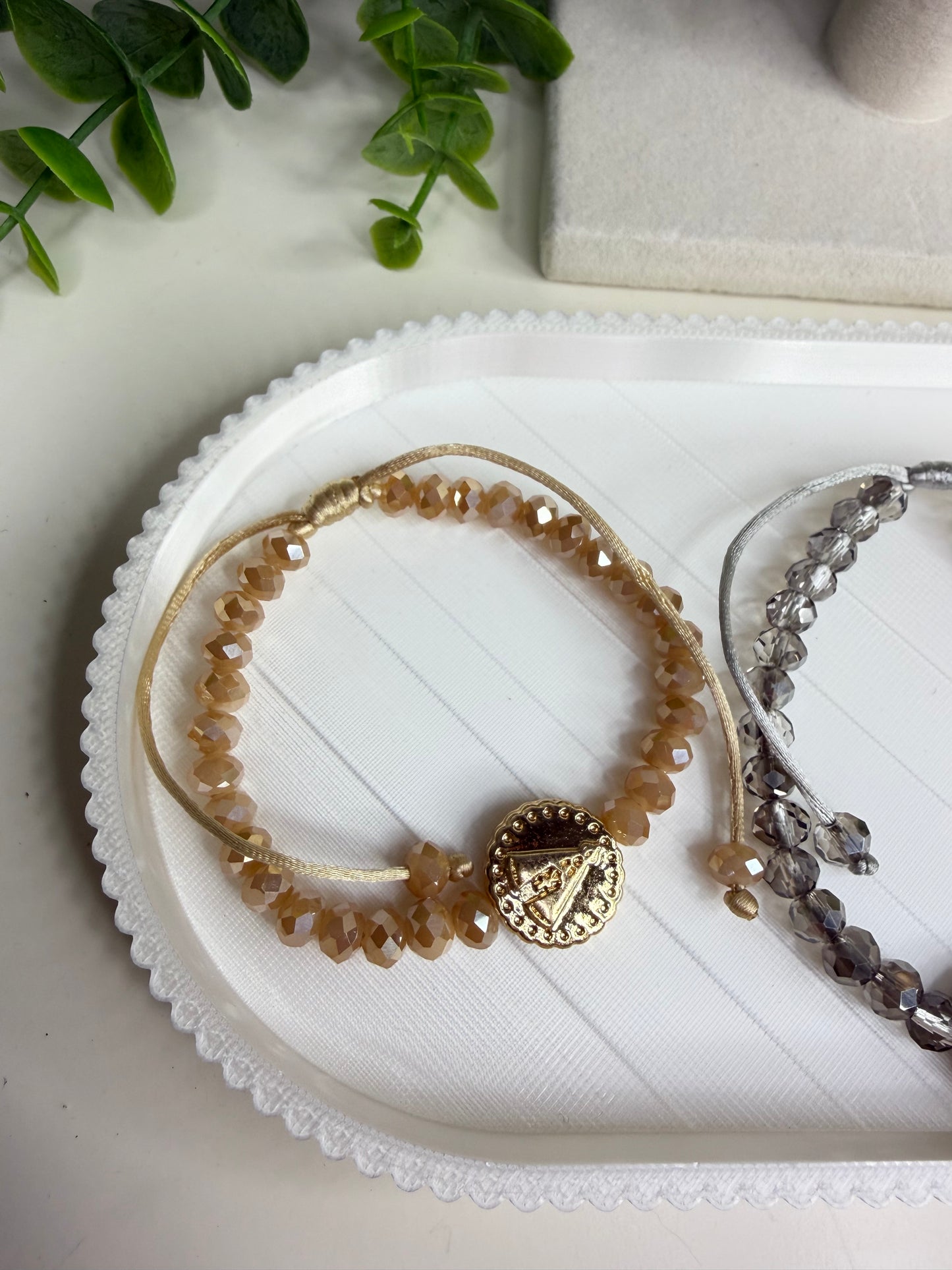 Pulseira Ajustável Nossa Senhora Aparecida em Cristais