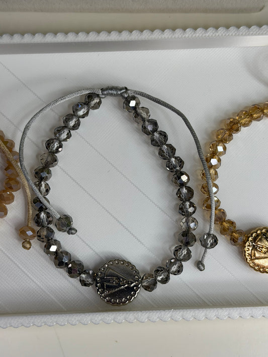 Pulseira Ajustável Nossa Senhora Aparecida em Cristais
