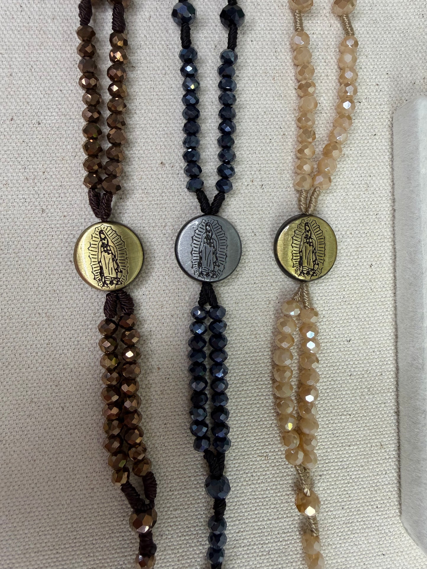 Pulseira Terço Nossa Senhora de Guadalupe com Cristais