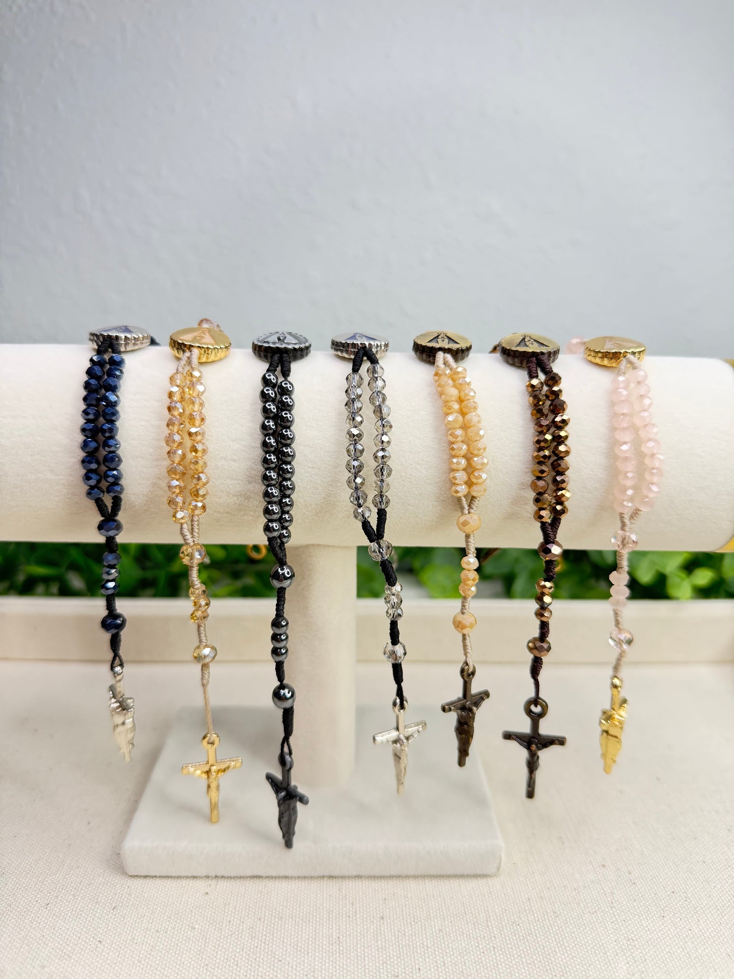 Pulseira Terço Nossa Senhora Aparecida com Cristais