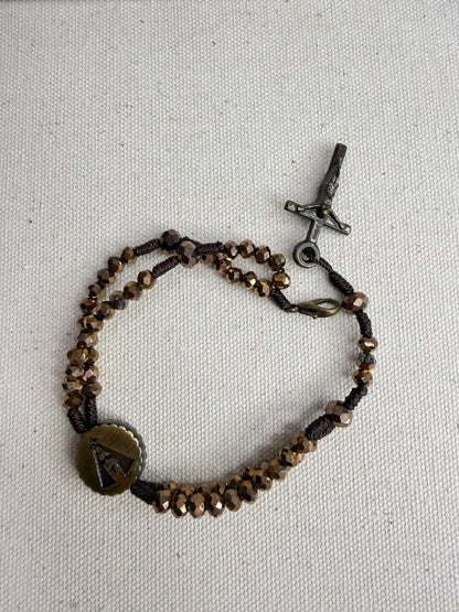 Pulseira Terço Nossa Senhora Aparecida com Cristais
