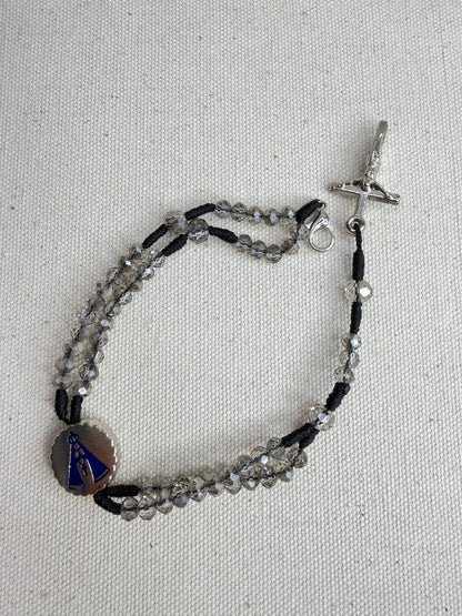 Pulseira Terço Nossa Senhora Aparecida com Cristais