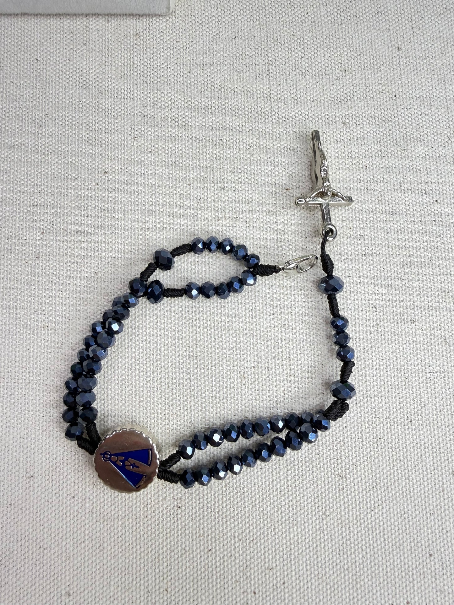 Pulseira Terço Nossa Senhora Aparecida com Cristais