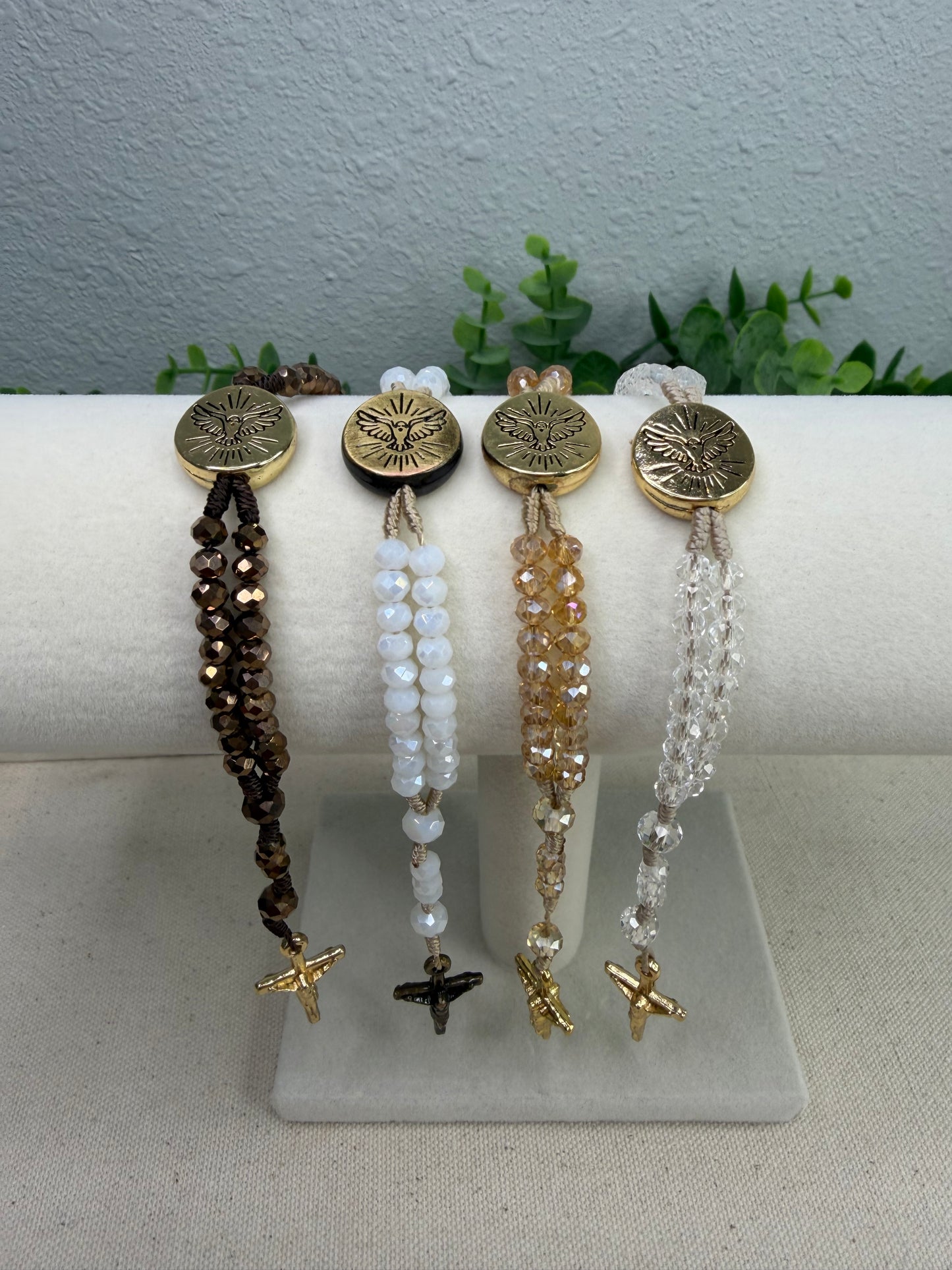 Pulseira Terço Espírito Santo – Cristais