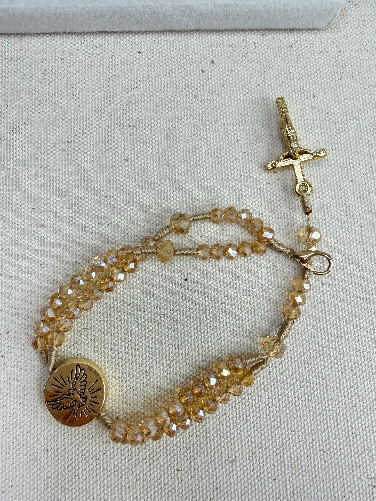 Pulseira Terço Espírito Santo – Cristais