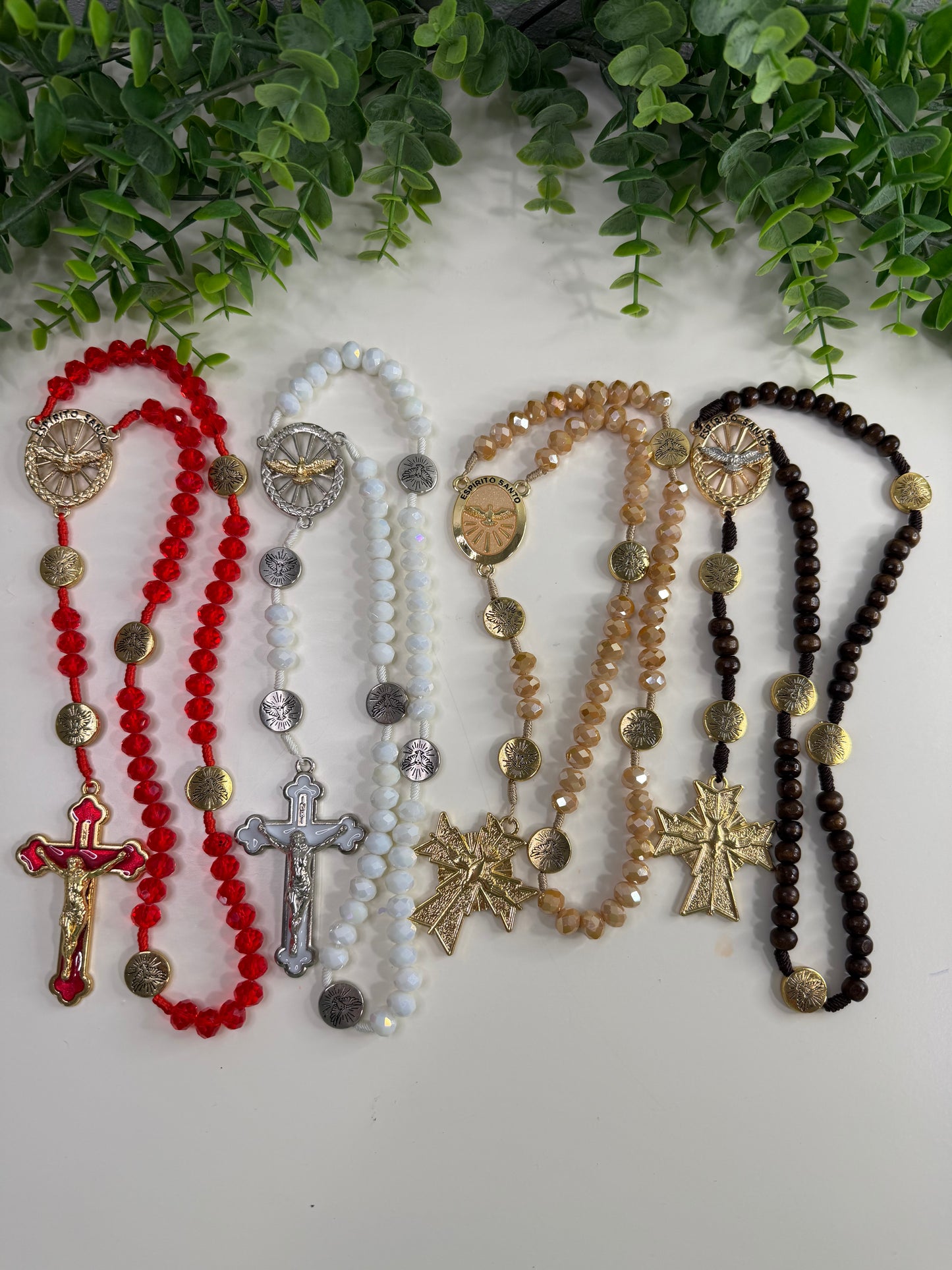 Holy Spirit Rosary in Crystals