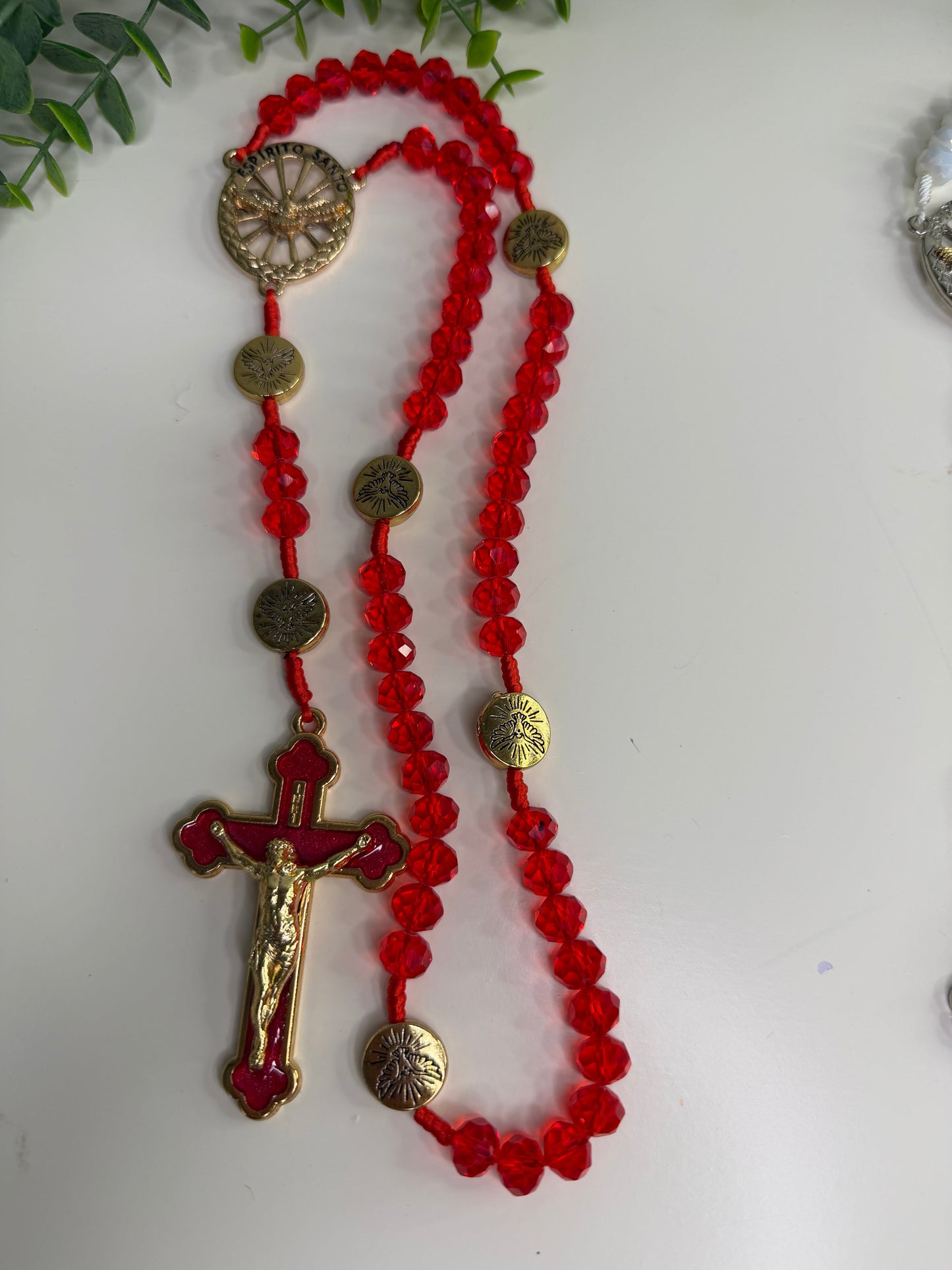 Holy Spirit Rosary in Crystals
