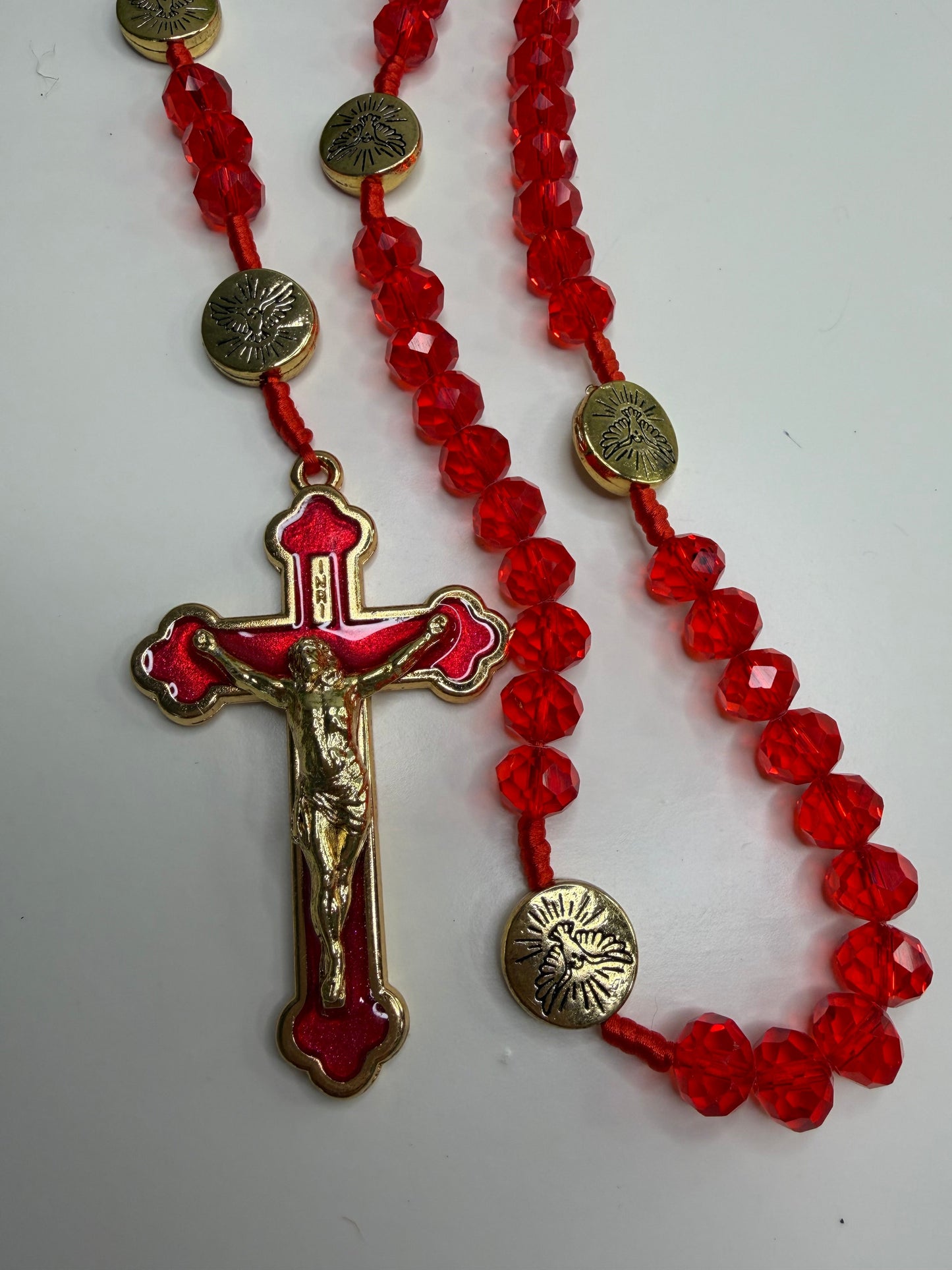 Holy Spirit Rosary in Crystals