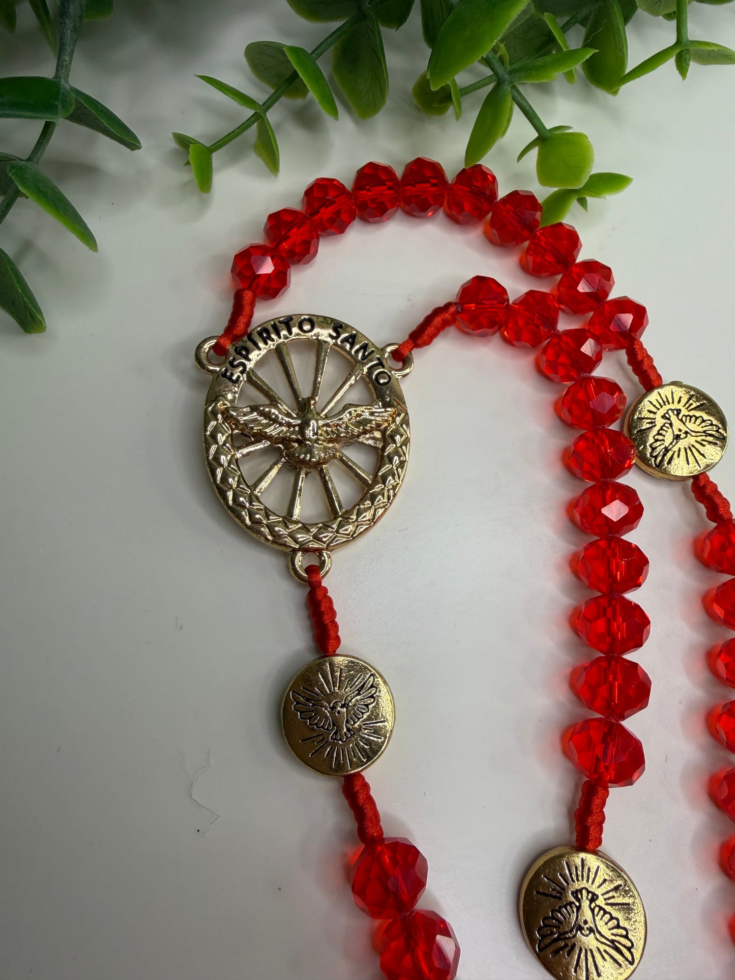 Holy Spirit Rosary in Crystals