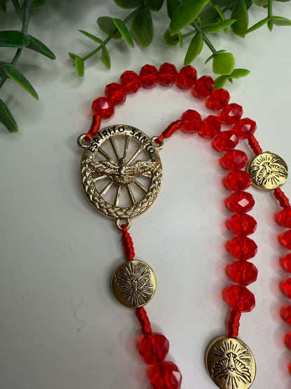 Holy Spirit Rosary in Crystals