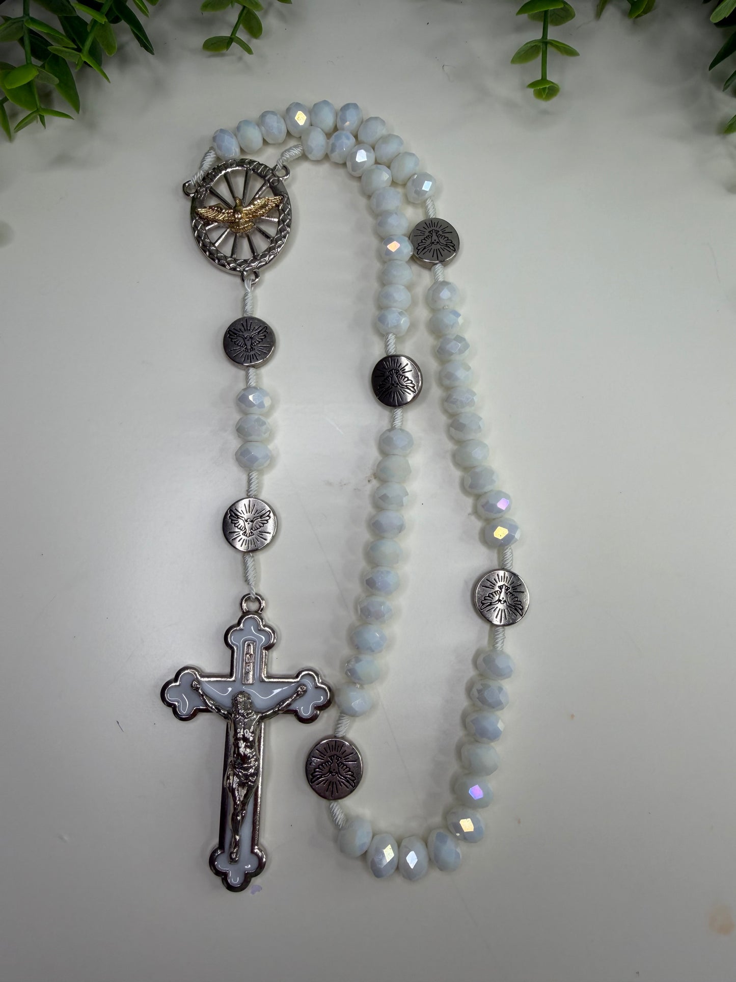 Holy Spirit Rosary in Crystals