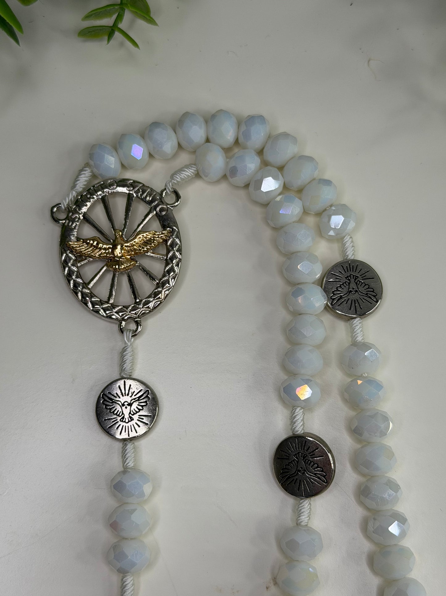 Holy Spirit Rosary in Crystals