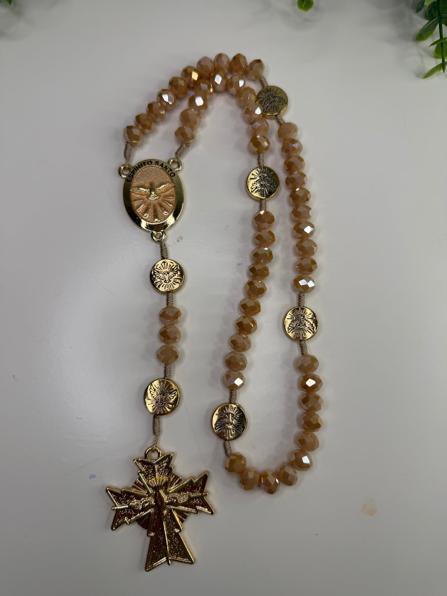 Holy Spirit Rosary in Crystals