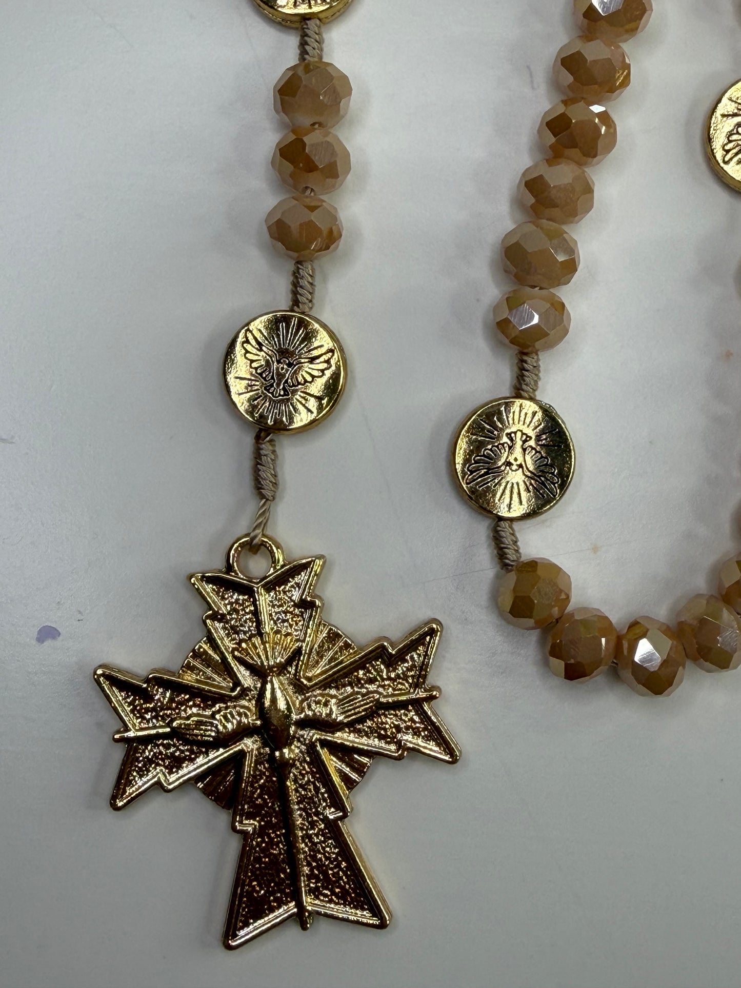 Holy Spirit Rosary in Crystals