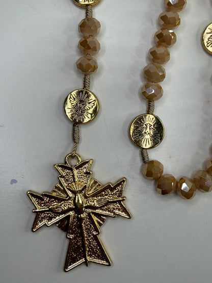 Holy Spirit Rosary in Crystals