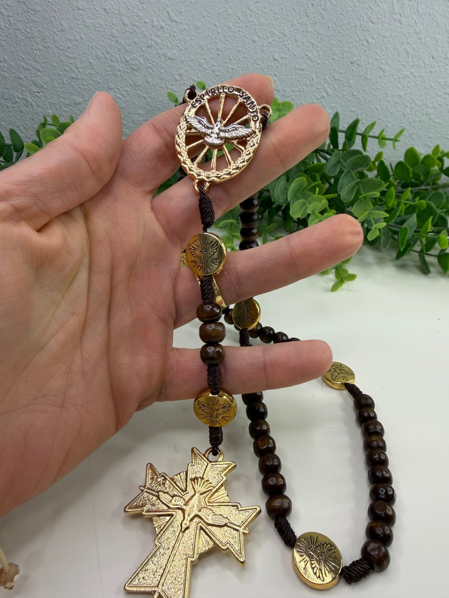 Holy Spirit Rosary in Crystals