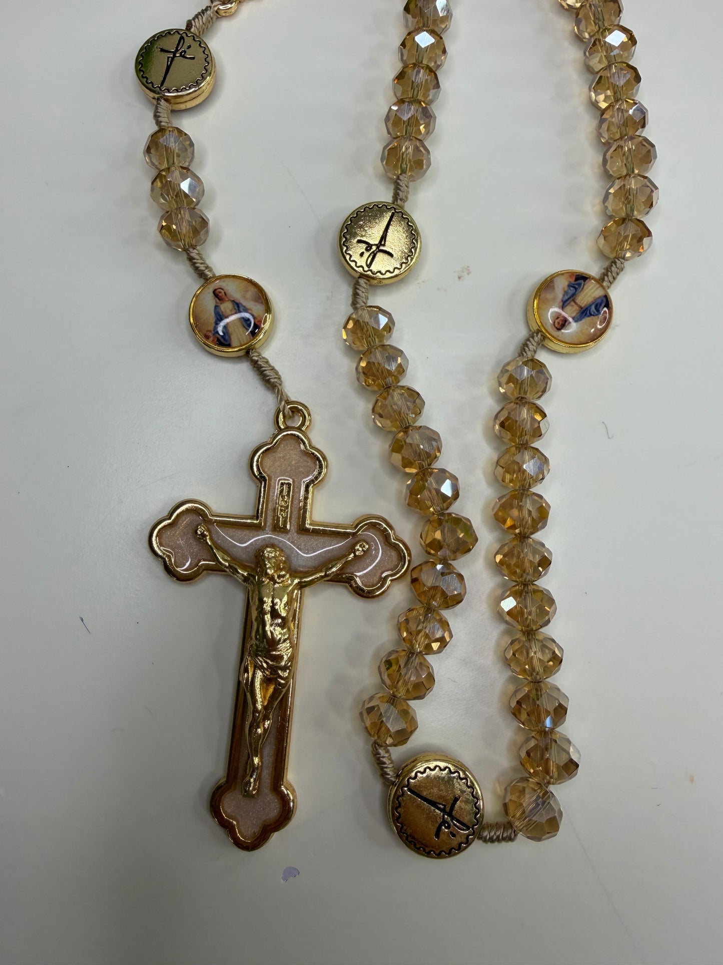Our Lady of Grace Rosary in Crystals