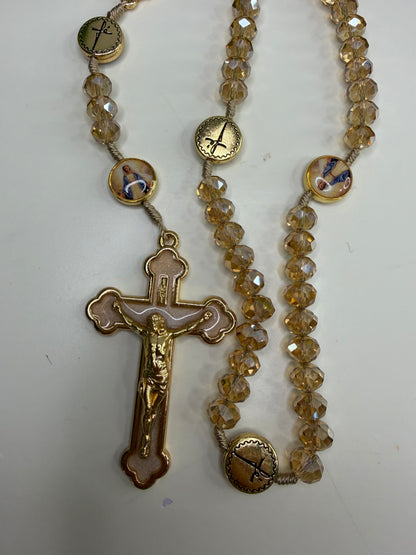 Our Lady of Grace Rosary in Crystals