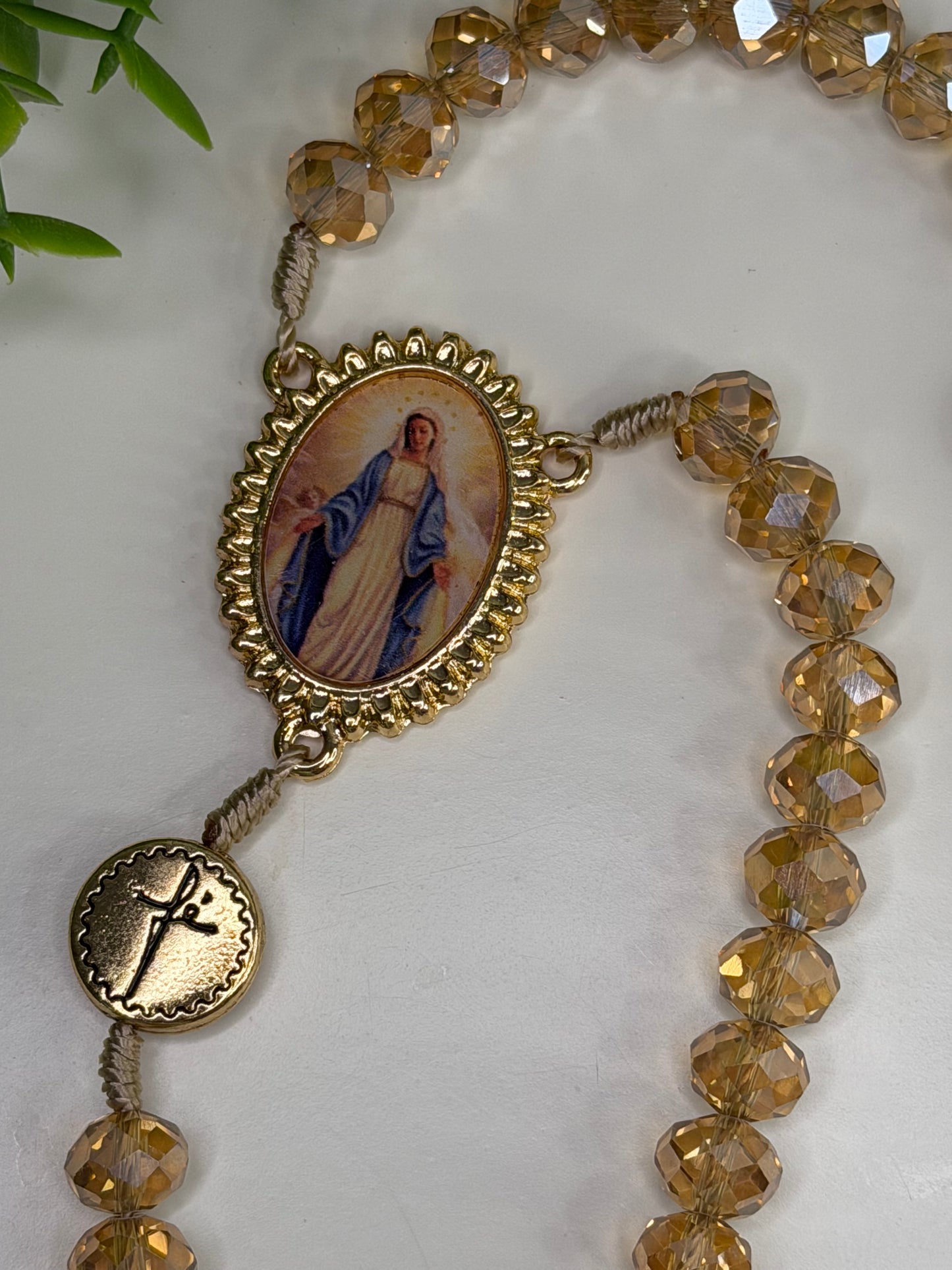 Our Lady of Grace Rosary in Crystals