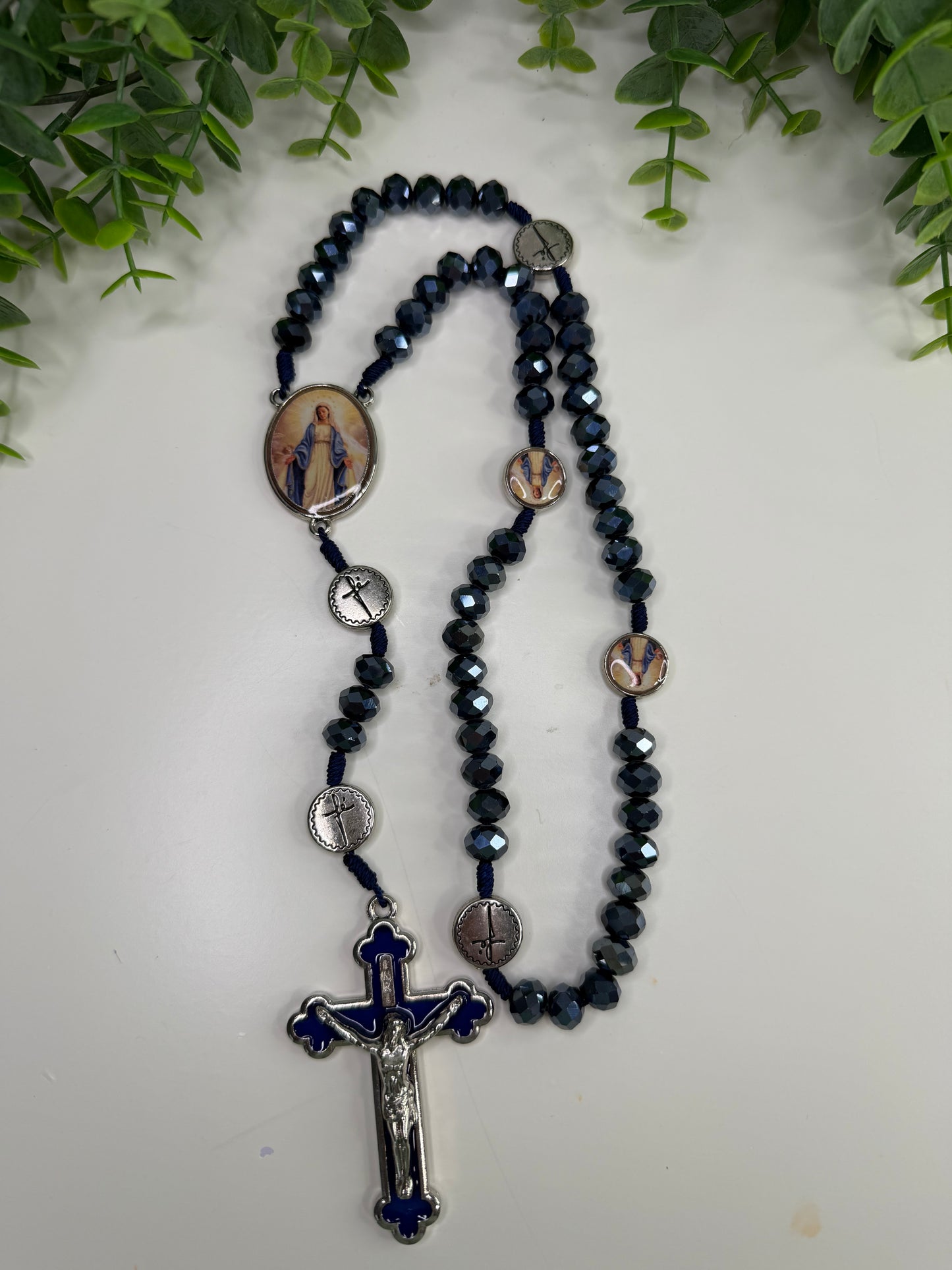 Our Lady of Grace Rosary in Crystals