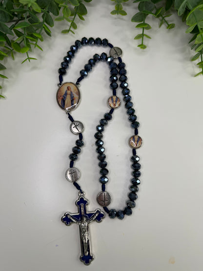 Our Lady of Grace Rosary in Crystals