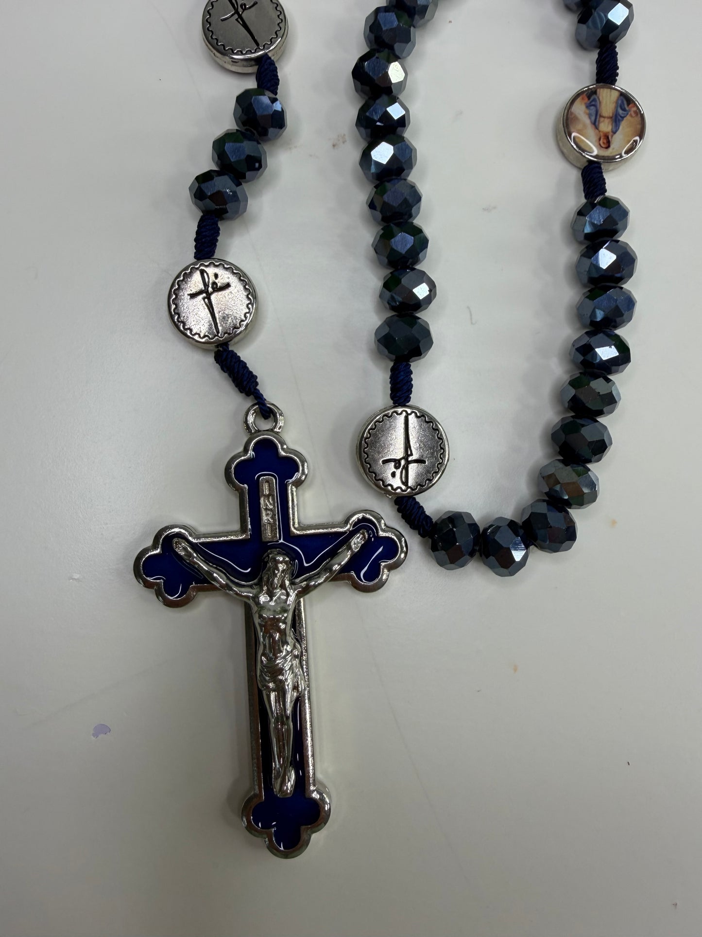 Our Lady of Grace Rosary in Crystals