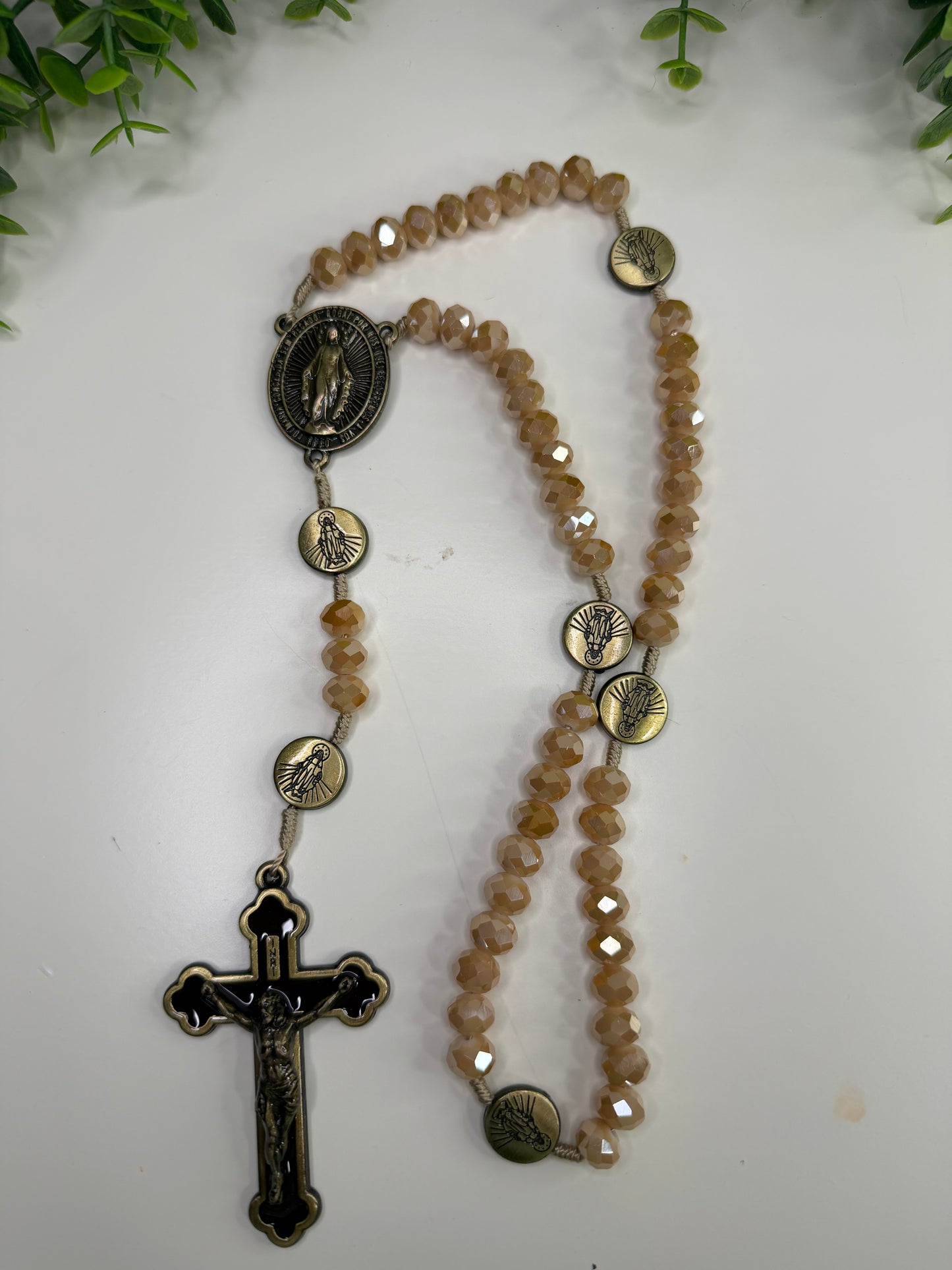 Our Lady of Grace Rosary in Crystals