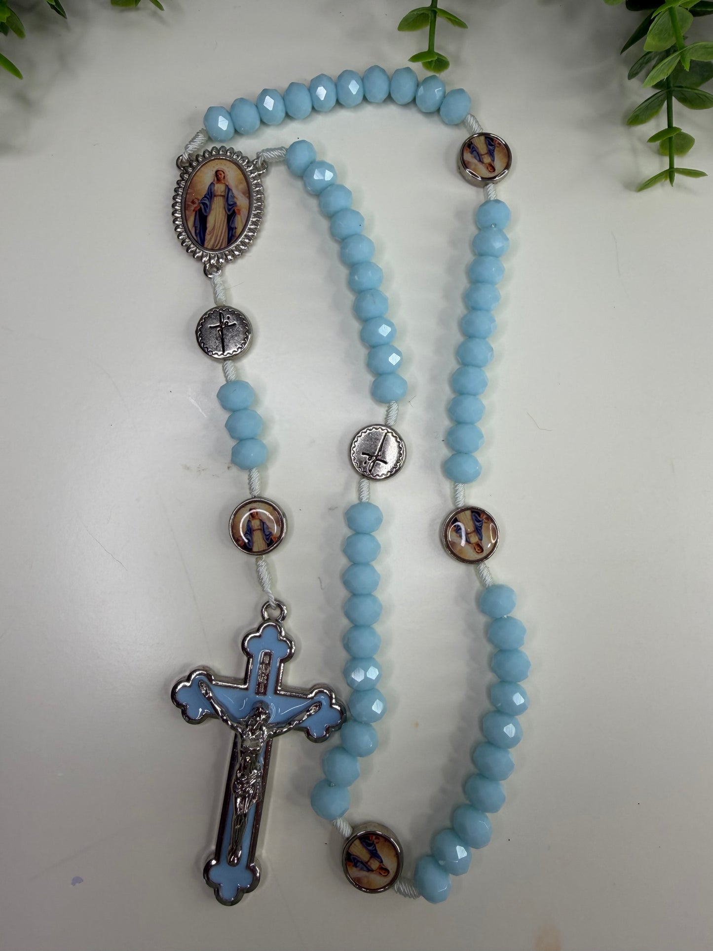 Our Lady of Grace Rosary in Crystals