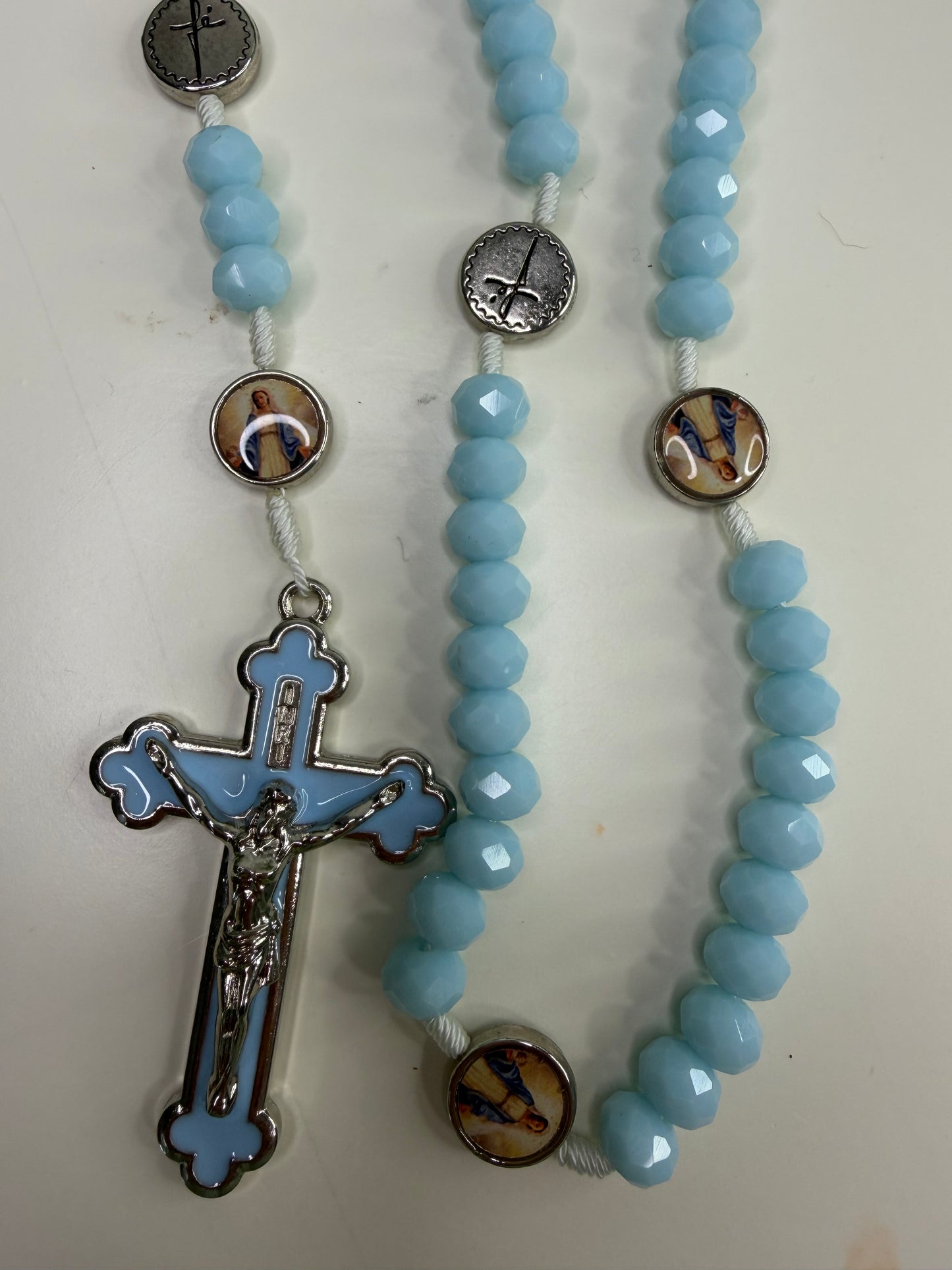 Our Lady of Grace Rosary in Crystals