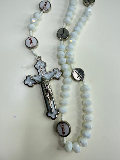 Our Lady of Fátima Rosary in Crystals