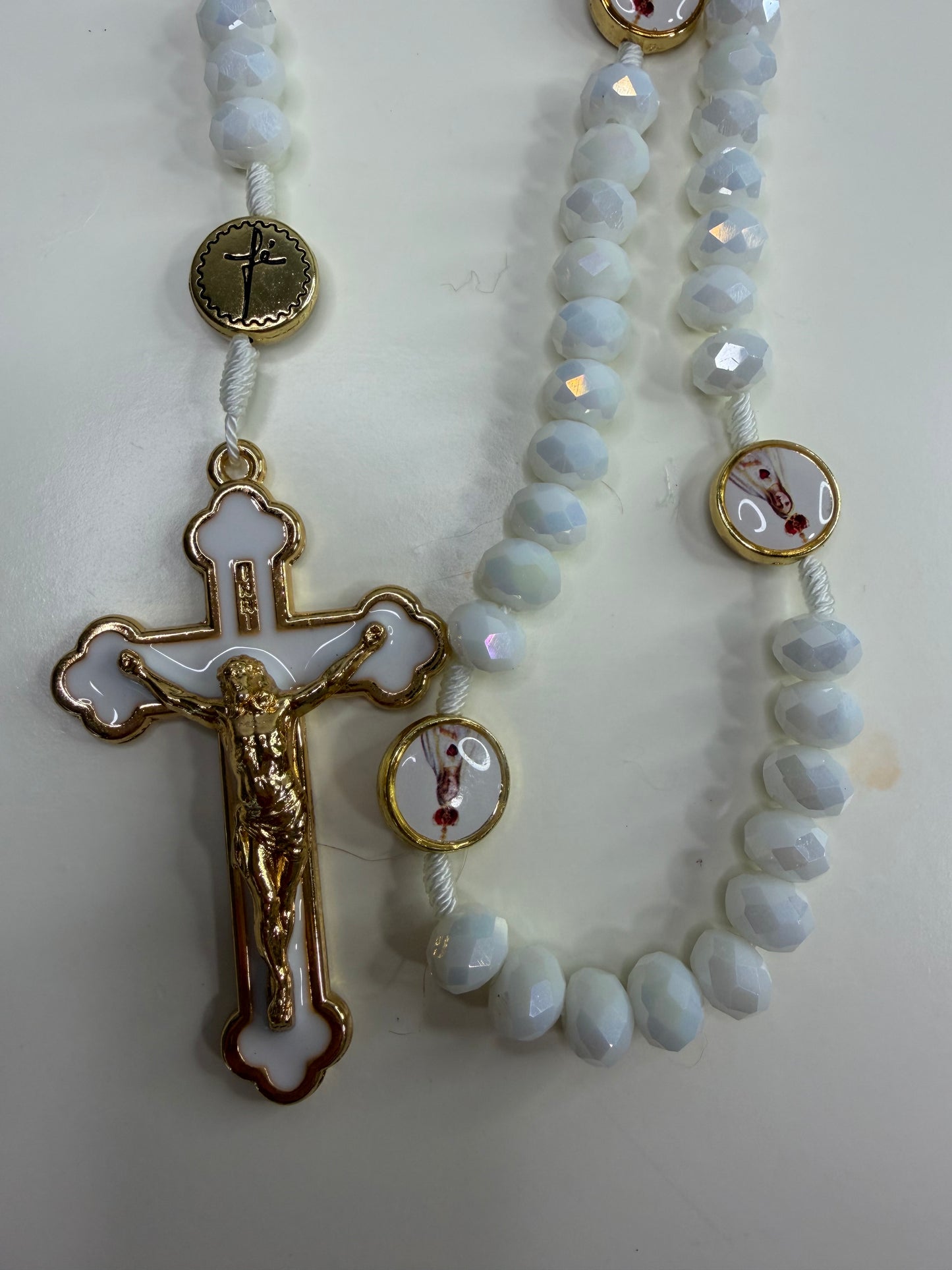 Our Lady of Fátima Rosary in Crystals