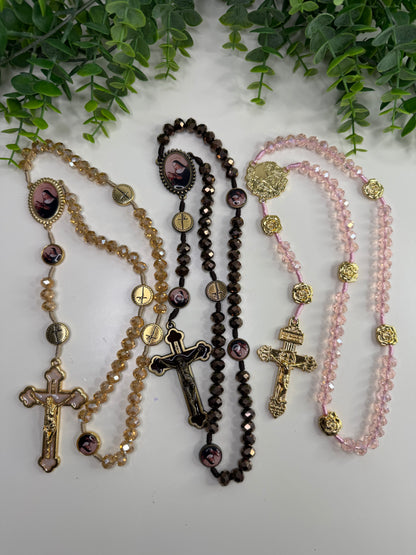 Saint Rita of Cascia Rosary in Crystals