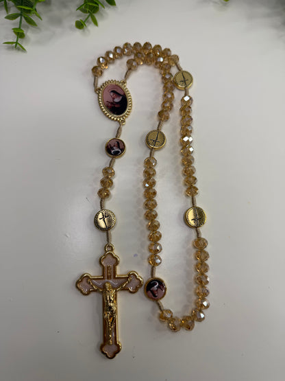 Saint Rita of Cascia Rosary in Crystals