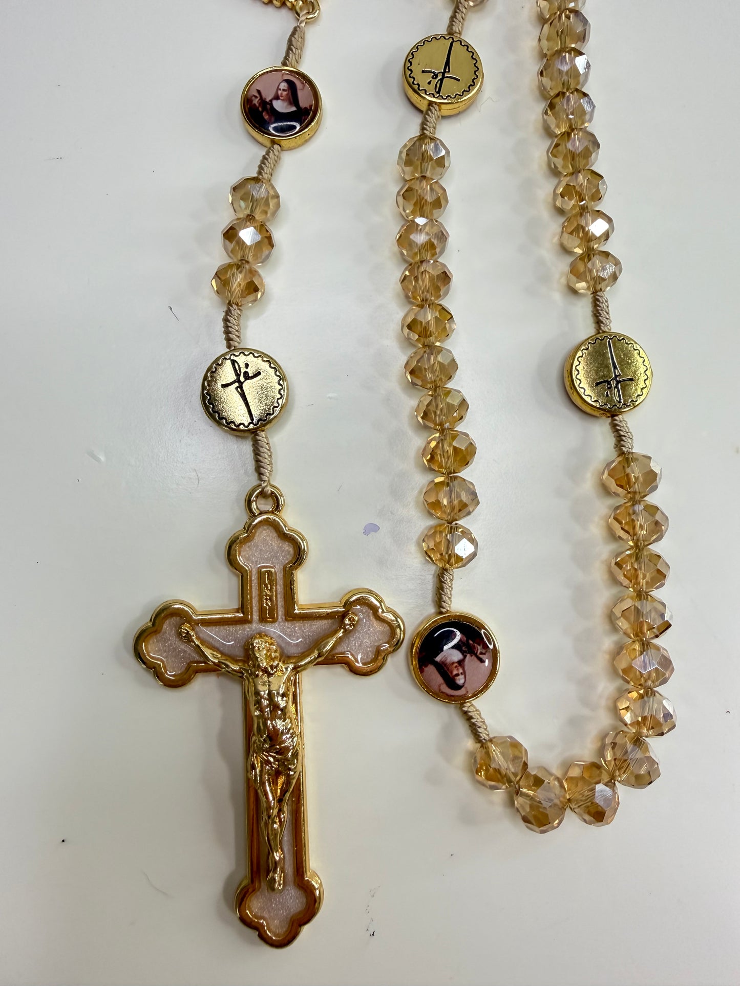 Saint Rita of Cascia Rosary in Crystals