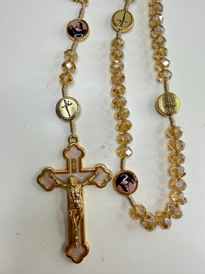 Saint Rita of Cascia Rosary in Crystals