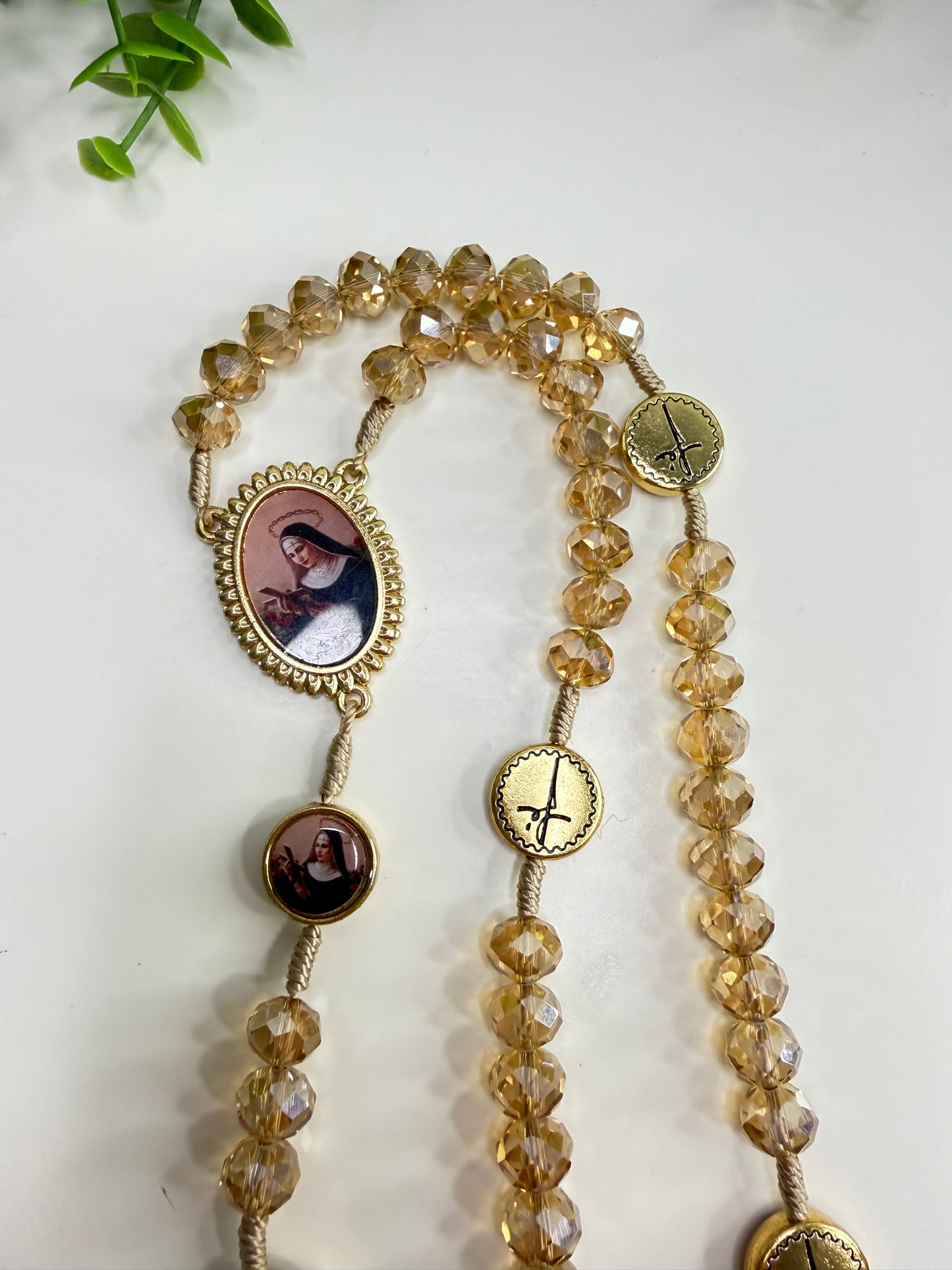 Saint Rita of Cascia Rosary in Crystals
