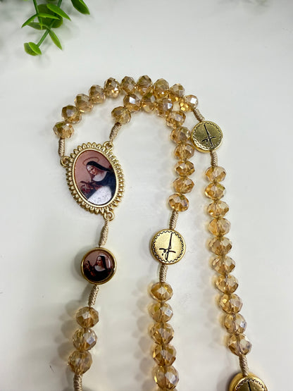 Saint Rita of Cascia Rosary in Crystals