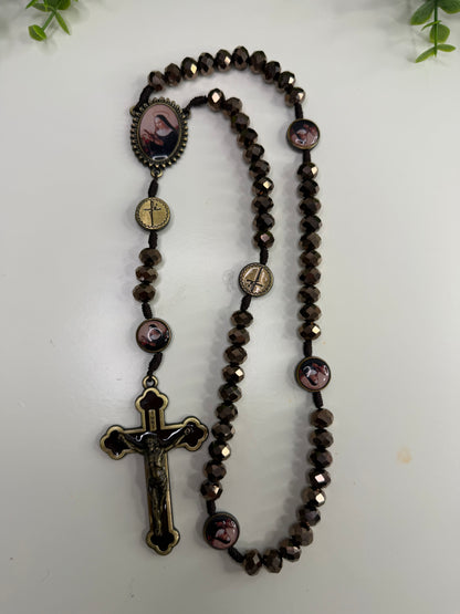 Saint Rita of Cascia Rosary in Crystals