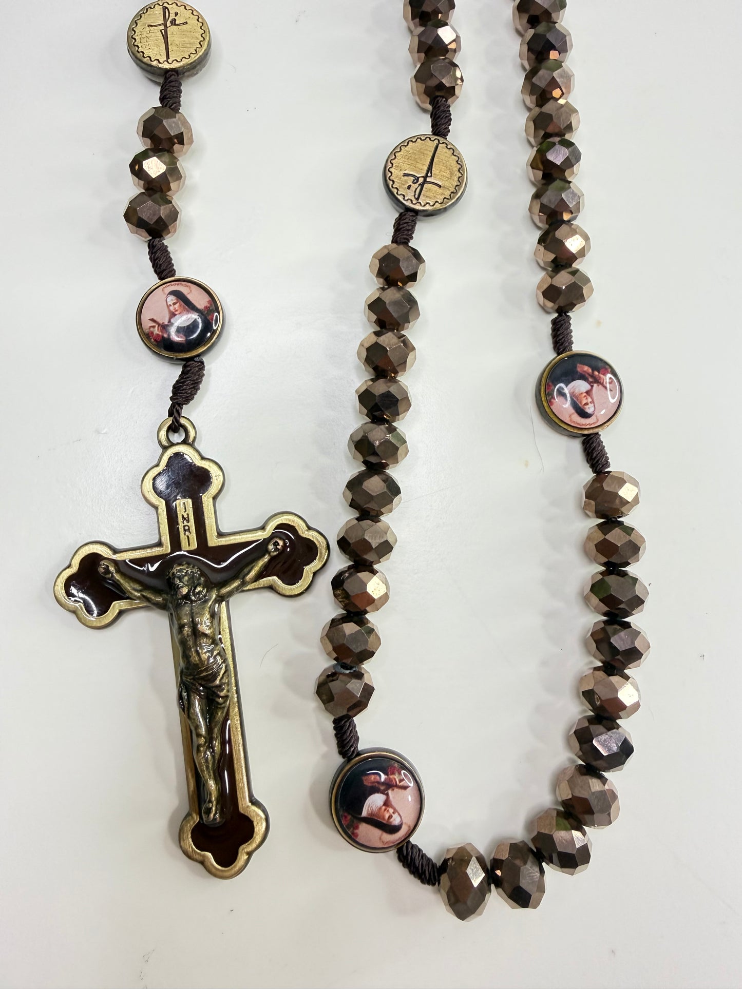 Saint Rita of Cascia Rosary in Crystals