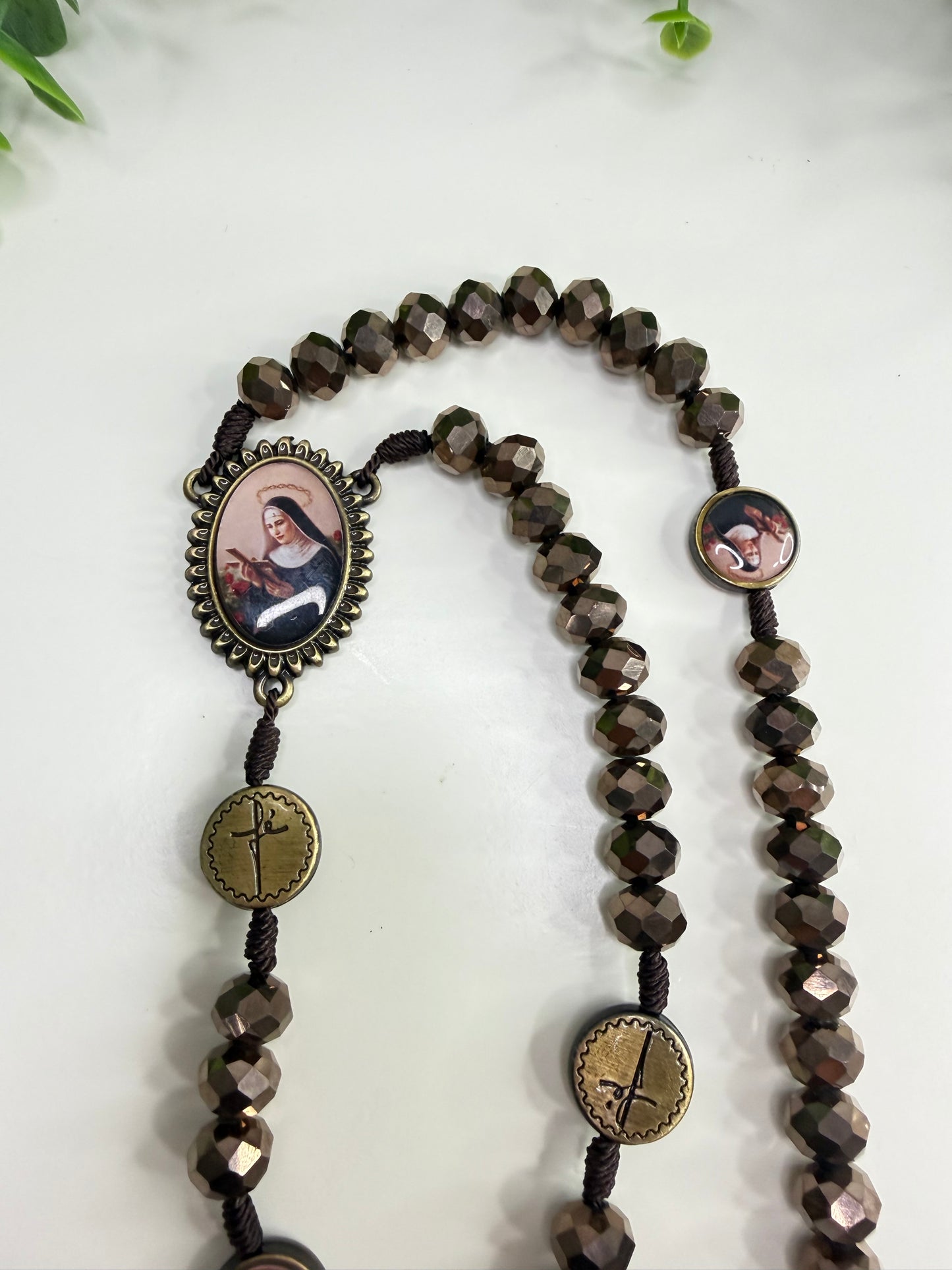 Saint Rita of Cascia Rosary in Crystals