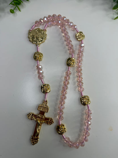 Saint Rita of Cascia Rosary in Crystals