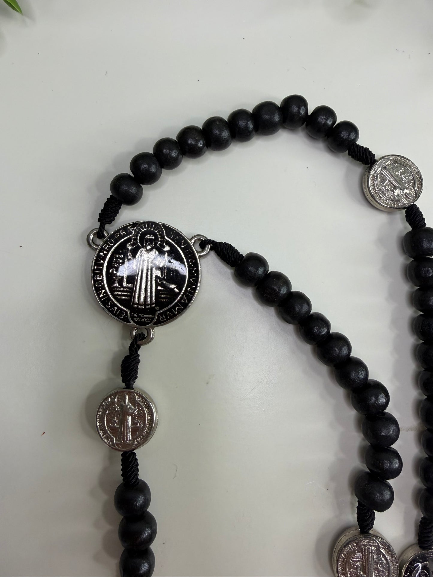Saint Benedict Rosary in Crystals and Wood